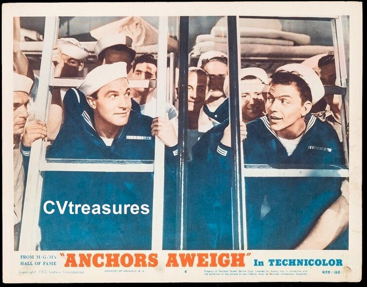 Anchors Aweigh Autographed Original Vintage Lobby Card movie poster Frank Sinatra 55 - 4