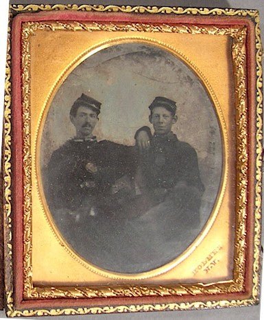 Civil War Soldiers - tintype 1/4 plate, Holmes NY