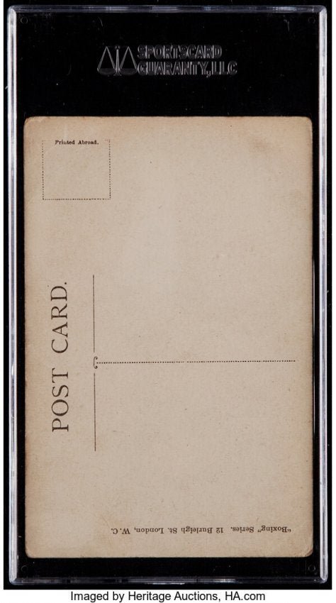 Jack Johnson Vintage Graded Postcard Vintage Boxing Memorabilia