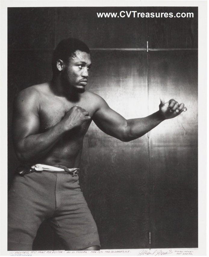 Joe Frazier Original In - Progress Test Print for Ali Frazier Fight Type 1 Photo 1971