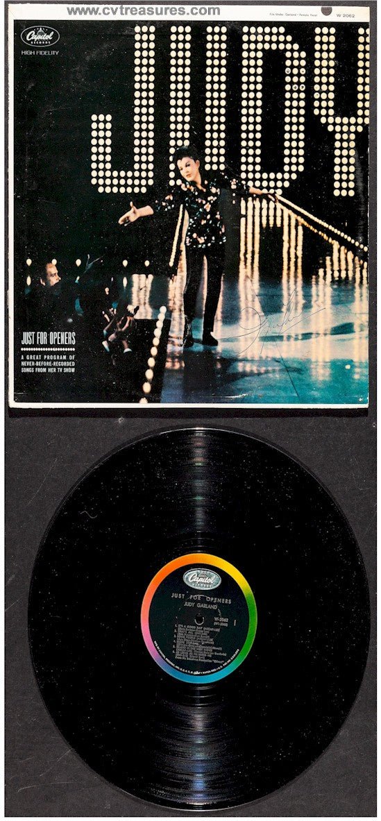 Judy Garland Authentic Signed Autographed Record Album Celebrity Movie Signatures