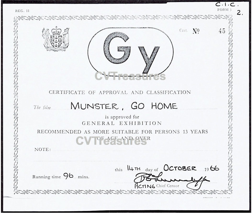 Munster, Go Home Original Vintage Daybill Movie Theater Poster