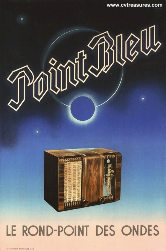 Point Bleu Original Vintage French Advertising Poster Art Lithograph