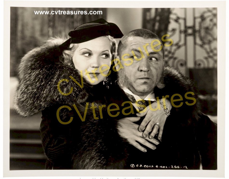 Three Stooges 3 Dumb Clucks Vintage Type 1 Photo Still Curly