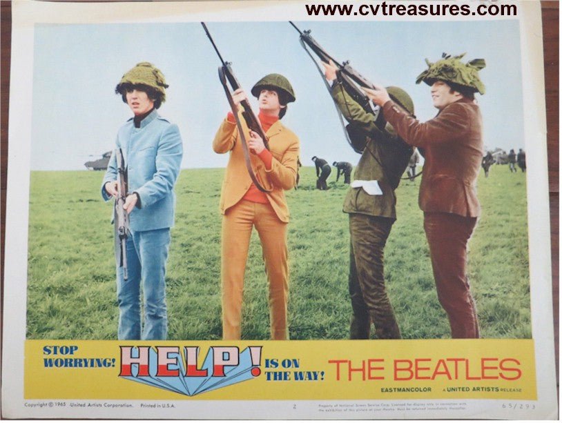 Beatles Help Lobby Card movie poster rifles 1965