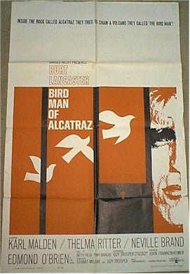 Bird Man from Alcatraz, 1962 Burt Lancaster Original One Sheet