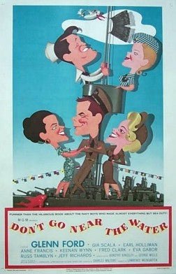 Don't Go Near the Water Vintage Movie Poster Glenn Ford