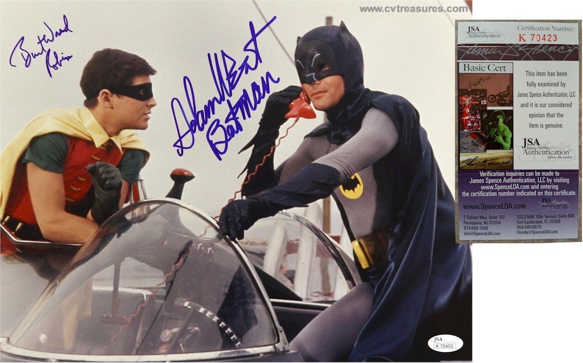 Adam West & Burt Ward Authentic Autographed Signed "BATMAN" photo JSA Large