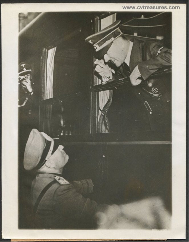 Adolf Hitler & Benito Mussoli Original Vintage Photo 1940
