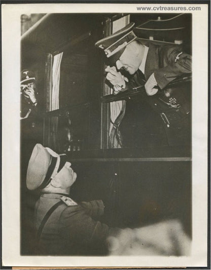 Adolf Hitler & Benito Mussoli Original Vintage Photo 1940