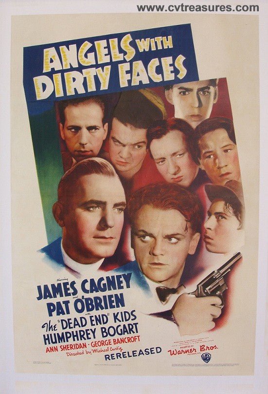 Angels with Dirty Faces Original Authentic Vintage Movie Theater Poster One Sheet Cagney Bogart