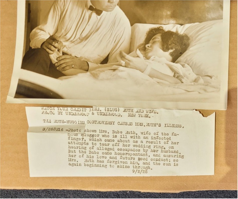 Babe Ruth and wife Rare TYPE 1 Baseball Yankees Historical Sports Photo
