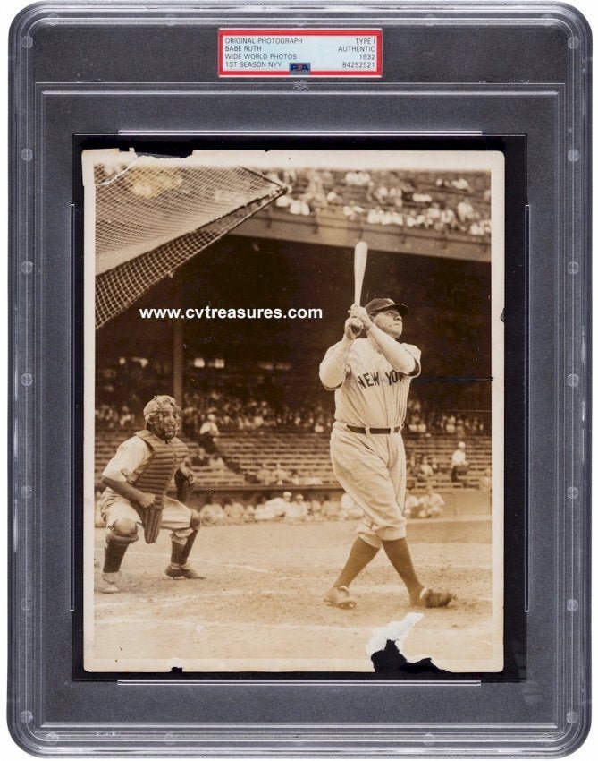 Babe Ruth Rare TYPE 1 PSA Authentic Baseball Yankees Historic Vintage Photo Picture Classic Sports Memorabilia