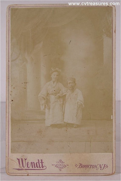 BARNUM BAILEY CIRCUS SIDESHOW ANTIQUE CABINET PHOTO Dwarf Che