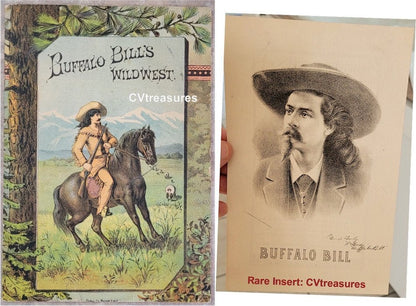 Buffalo Bill Cody Antique Official Wild West Show Program 1884 Vintage Western Memorabilia