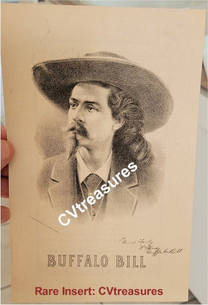 Buffalo Bill Cody Antique Official Wild West Show Program 1884 Vintage Western Memorabilia