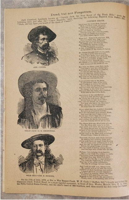 Buffalo Bill Cody Antique Official Wild West Show Program 1884 Vintage Western Memorabilia