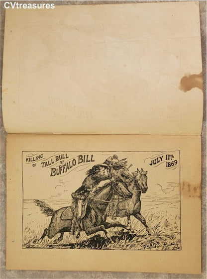 Buffalo Bill Cody Antique Official Wild West Show Program 1884 Vintage Western Memorabilia