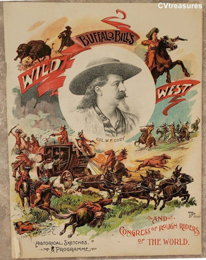 Buffalo Bill Cody Antique Official Wild West Show Program 1893 B