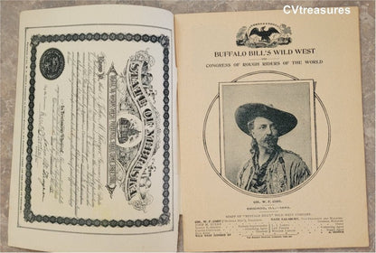 Buffalo Bill Cody Antique Official Wild West Show Program 1893 B