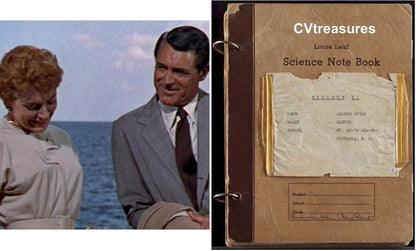 Cary Grant Autographed Signed School Science Notebook