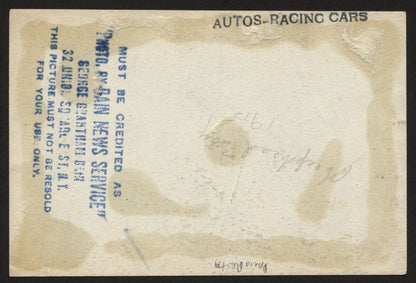 Champion Race Car Driver Original Vintage TYPE 1 Historical Sports Memorabilia Photograph Indy 500 Racing Memorabilia, 1915