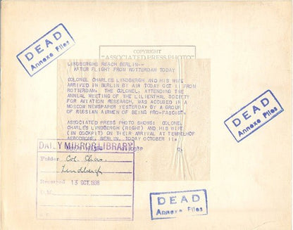 Charles Lindbergh - Historic TYPE 1 photo 1938 - 3