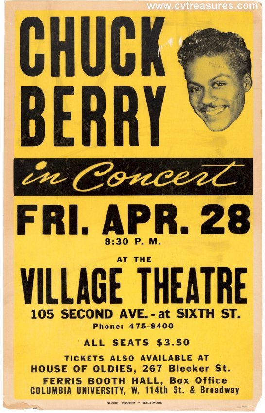 Chuck Berry Original Vintage Concert Poster 1967 