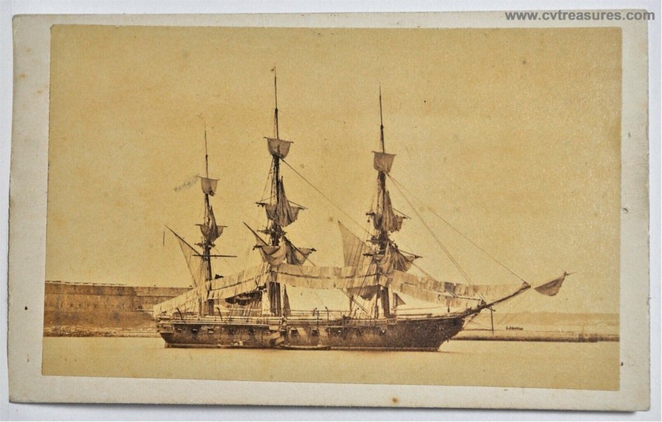 Civil War Fighting Navy Ship Vessel USS Savanna Historic Photo CDV