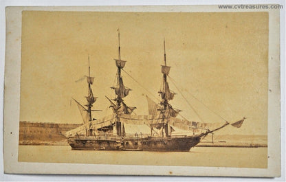 Civil War Fighting Navy Ship Vessel USS Savanna Historic Photo CDV