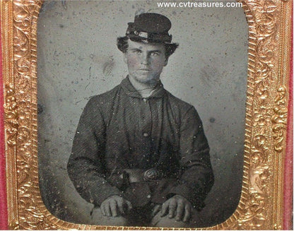 Civil War Soldier Photo Ambrotype Memorabilia w/Revolver