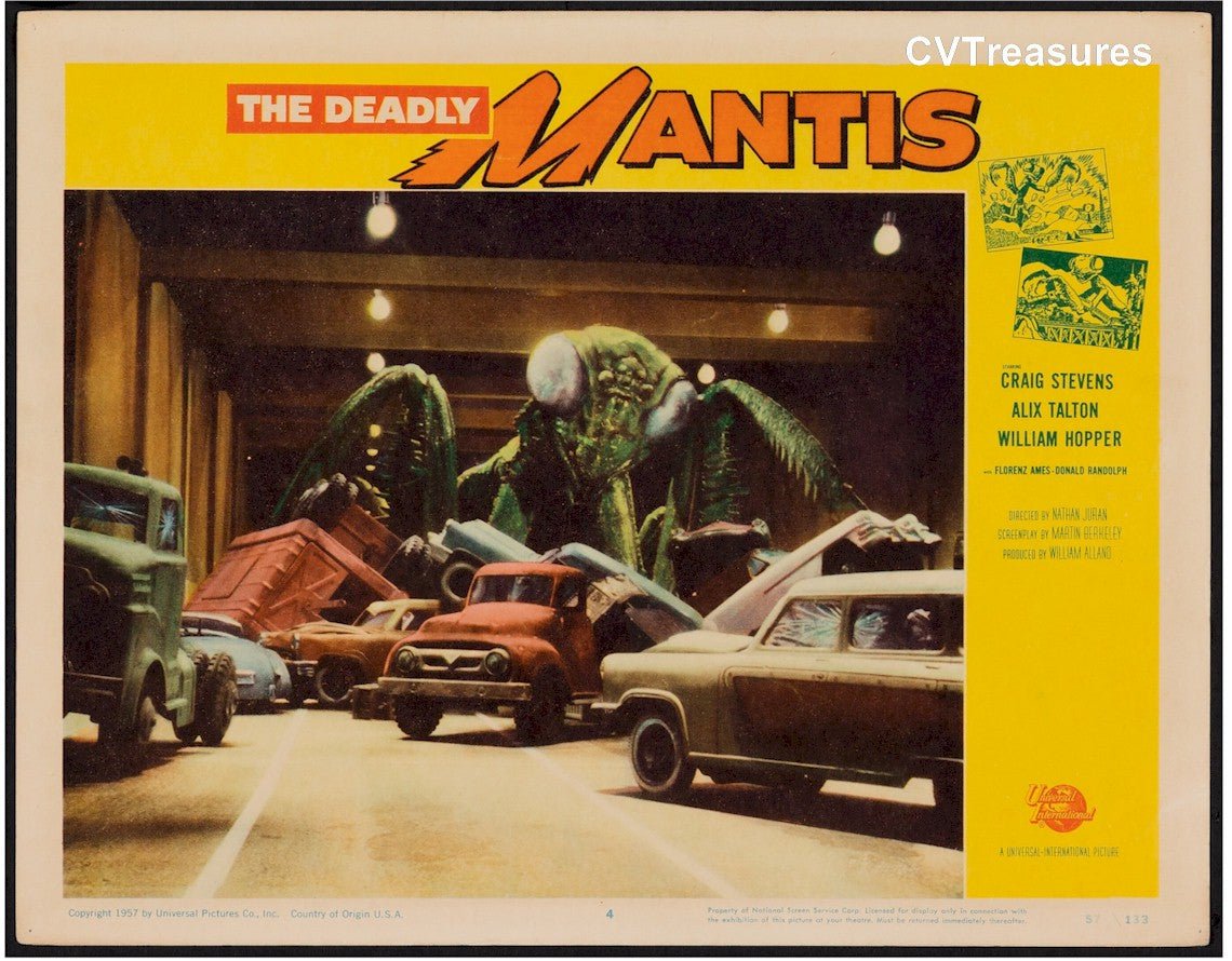 Deadly Mantis Original Vintage Movie Theater Poster Lobby Card 1957