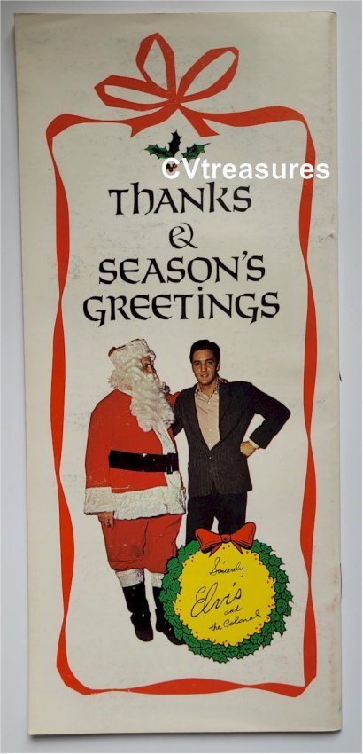 Elvis Presley NBC Television Original Vintage Christmas Promotional Program 1968
