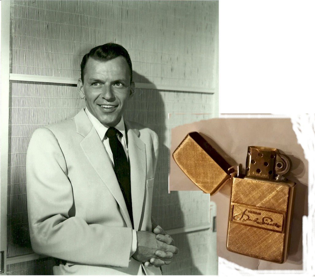 Frank Sinatra Personal Owned Memorabilia Original Vintage Personal Gold Cigarette Lighter Signature