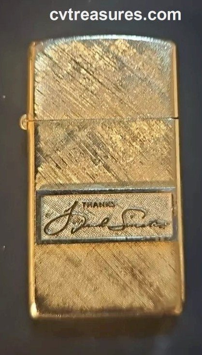 Frank Sinatra Personal Owned Memorabilia Original Vintage Personal Gold Cigarette Lighter Signature