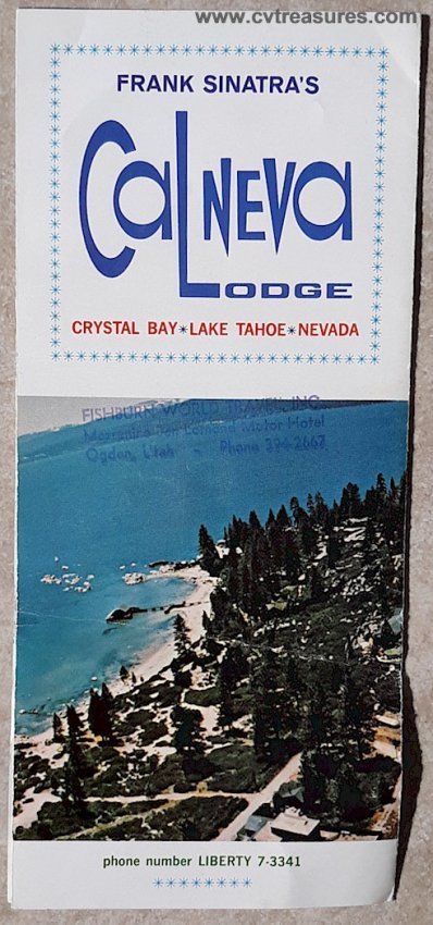 Frank Sinatra RARE Original Authentic Vintage CAL NEVA LODGE Travel Brochure Memorabilia