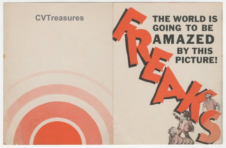 Freaks, 1932 Original Vintage Movie Theater Herald