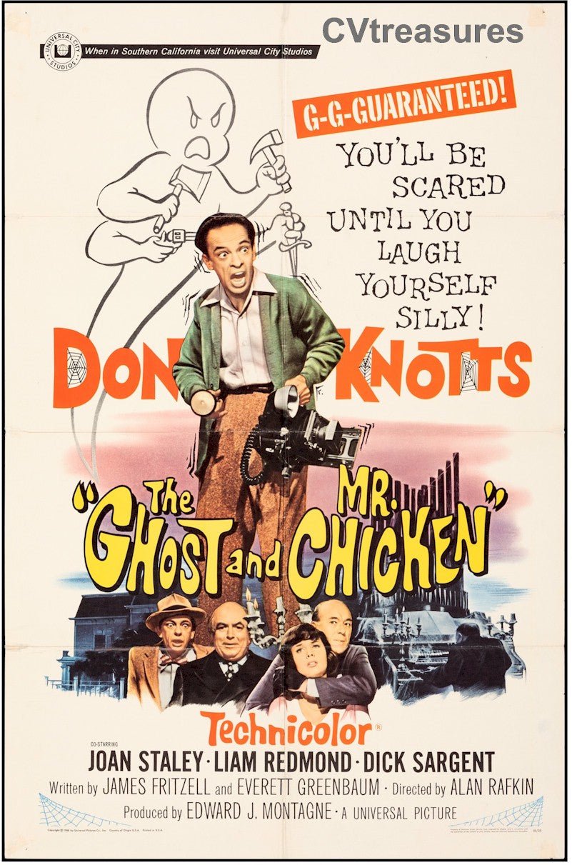 Ghost and Mr Chicken Original Authentic Vintage movie theater poster Don Knotts 1966