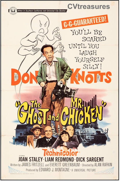 Ghost and Mr Chicken Original Authentic Vintage movie theater poster Don Knotts 1966