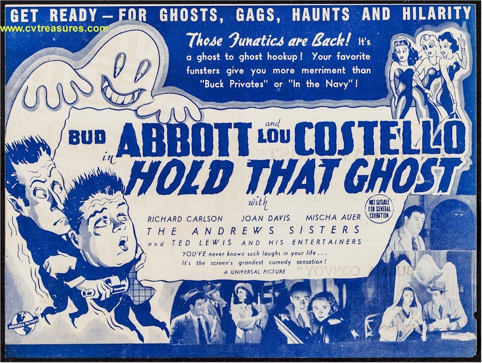 Hold That Ghost Original Vintage Movie Herald Classic Film Memorabilia Abbott and Costello