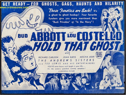 Hold That Ghost Original Vintage Movie Herald Classic Film Memorabilia Abbott and Costello