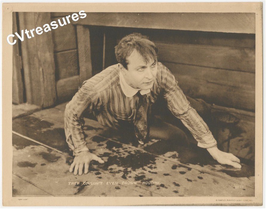 HOUDINI Original Vintage Movie Posyre Lobby Card GRIM GAME 1919 Harry Houdini RARE