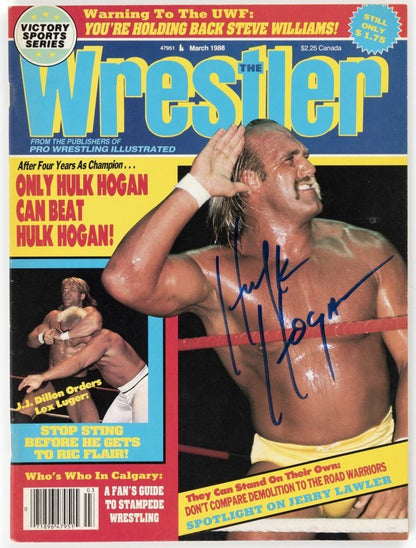 Hulk Hogan Signed Autographed Wrestling Magazine 1988