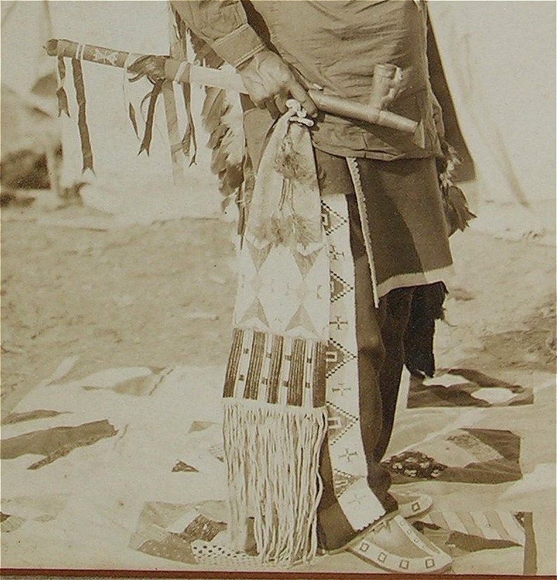 Indian Chief Afraid of Hawk Original Antique Type 1 Historical Photo