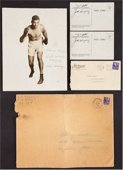 Jack Dempsey Autographed Signed Photo Boxing Pose!