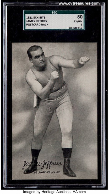 James Jeffries Vintage Postcard SGC Graded Boxing Memorabilia