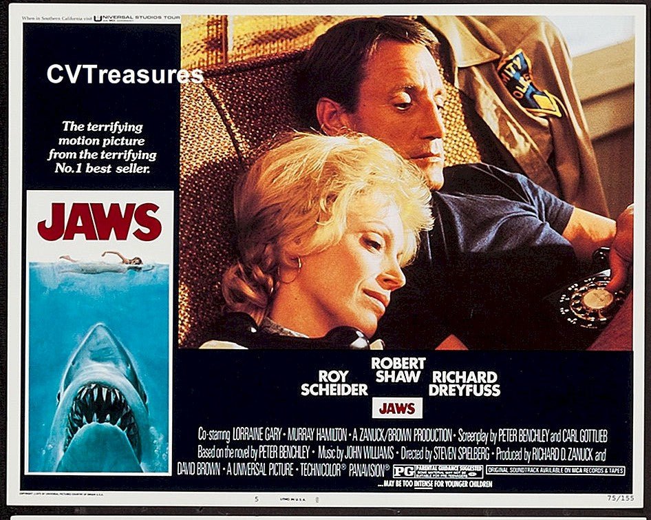 JAWS Original Release Vintage Movie Poster Lobby Card 1975 3