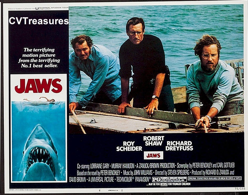 JAWS Original Release Vintage Movie Poster Lobby Card 1975 4