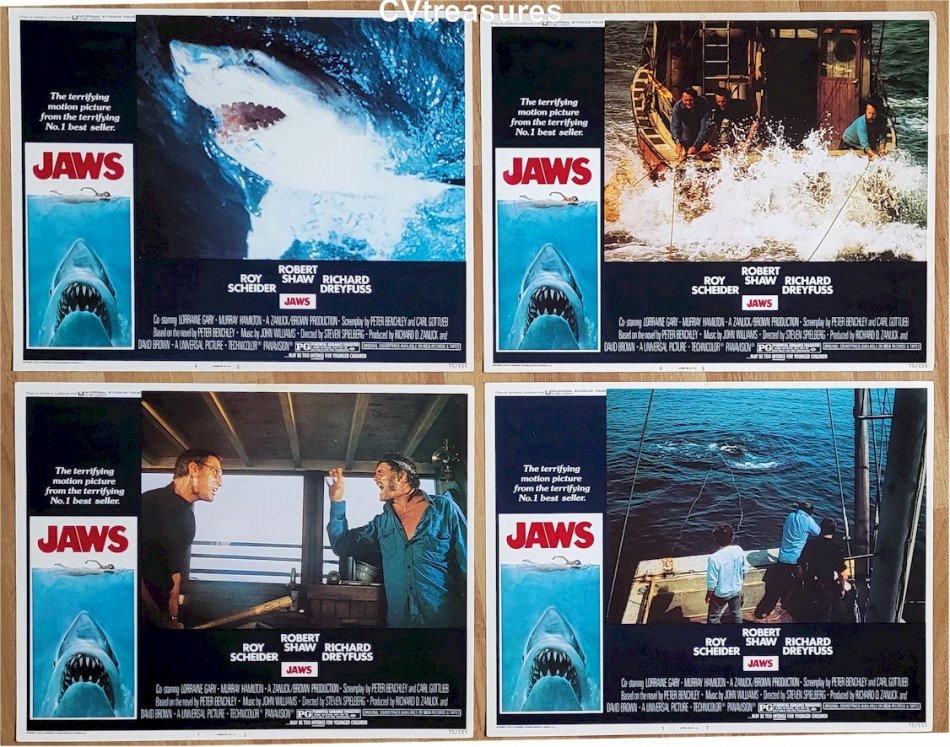Jaws Posters Complete Original Vintage Movie Poster Lobby Card Set