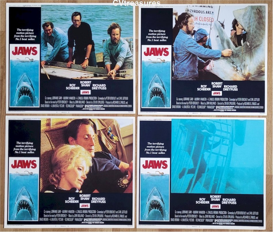 Jaws Posters Complete Original Vintage Movie Poster Lobby Card Set